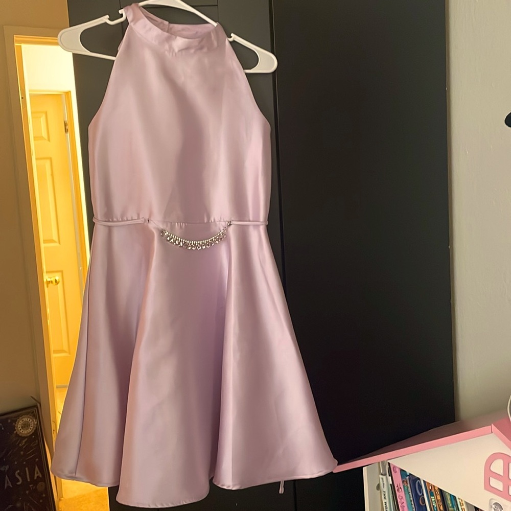Lilac short party dress for girls